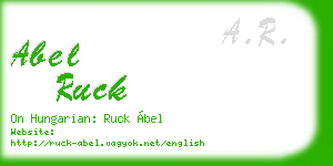 abel ruck business card